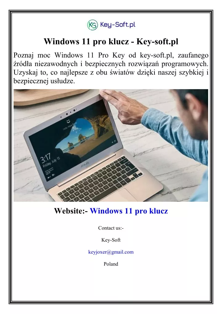 windows 11 pro klucz key soft pl