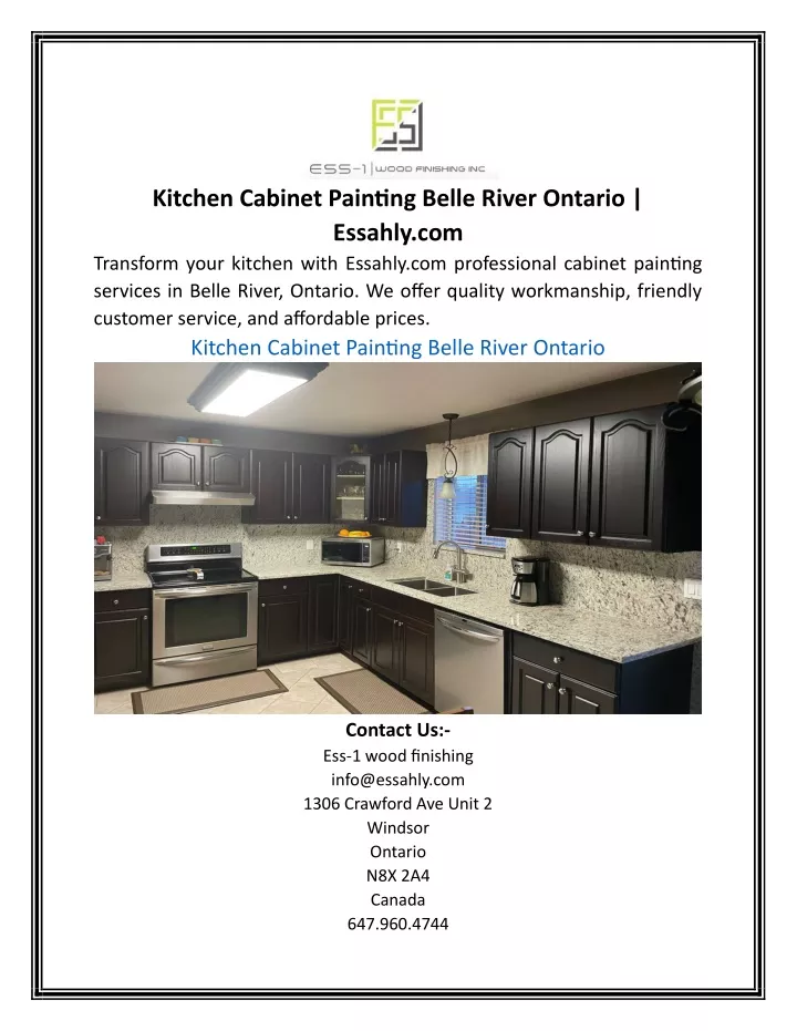 kitchen cabinet painting belle river ontario