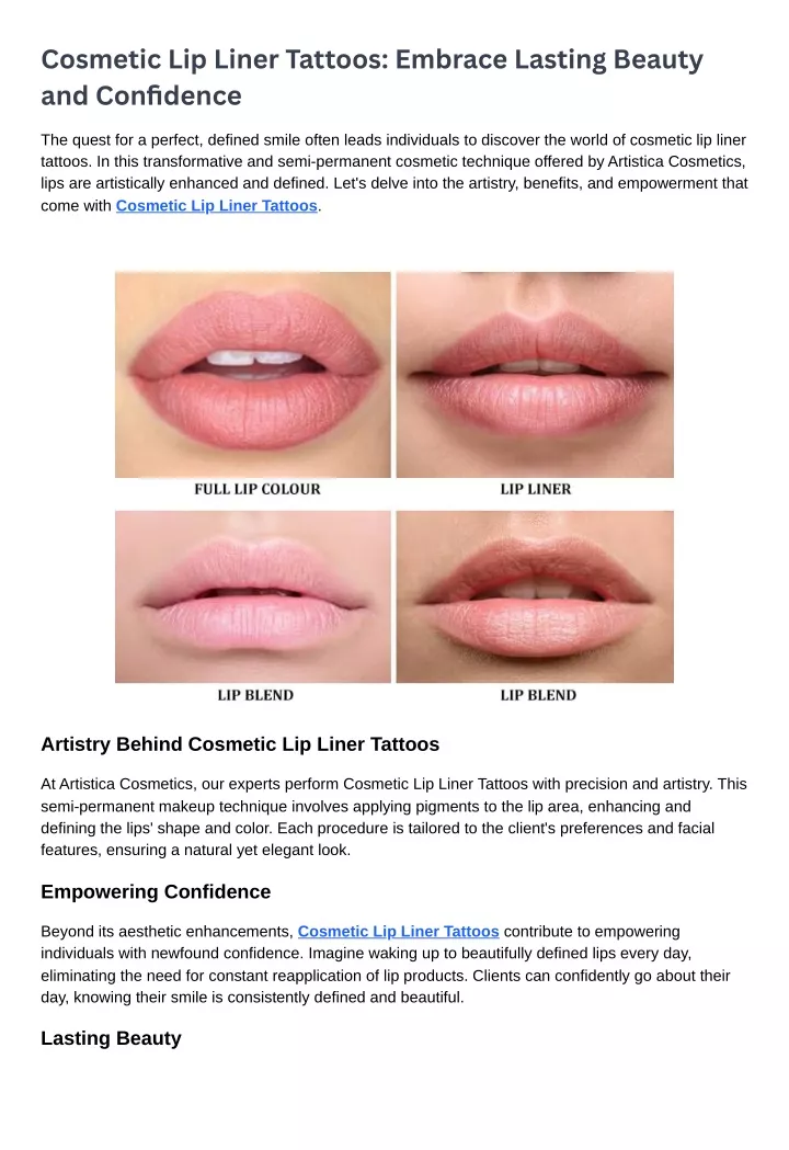 cosmetic lip liner tattoos embrace lasting beauty