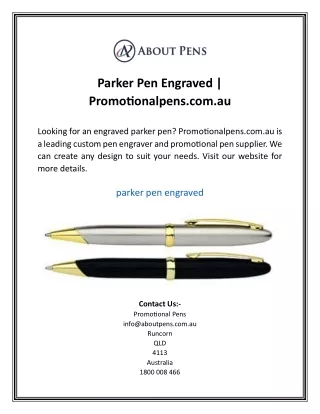 parker pen engraved promotionalpens