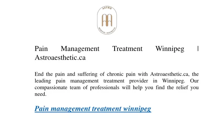 pain management treatment winnipeg astroaesthetic