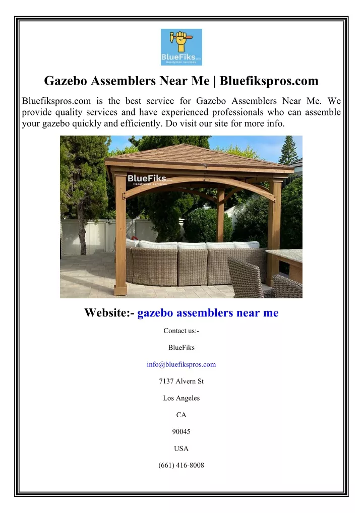 gazebo assemblers near me bluefikspros com