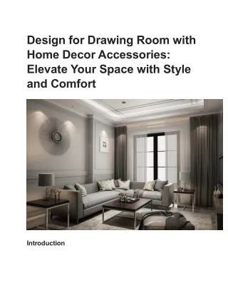 Design for drawing room