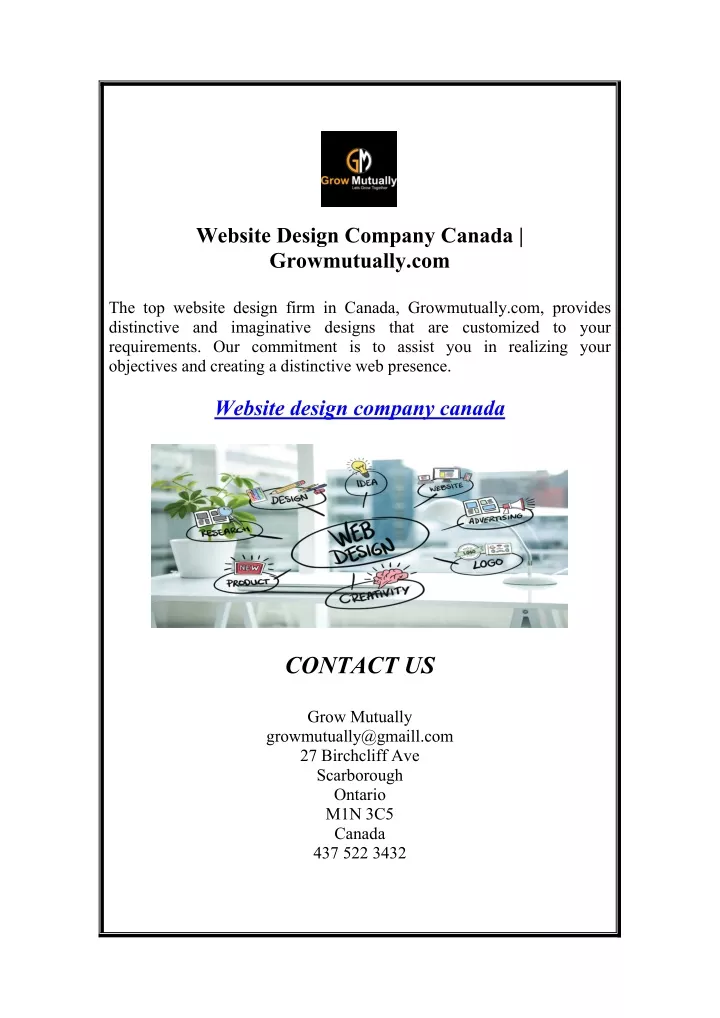 website design company canada growmutually com