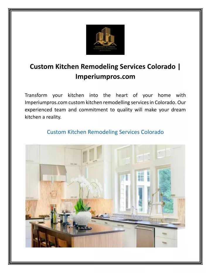 custom kitchen remodeling services colorado
