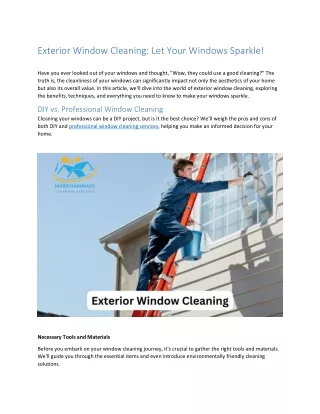 Exterior Window Cleaning