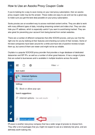 How to Use an Asocks Proxy Coupon Code