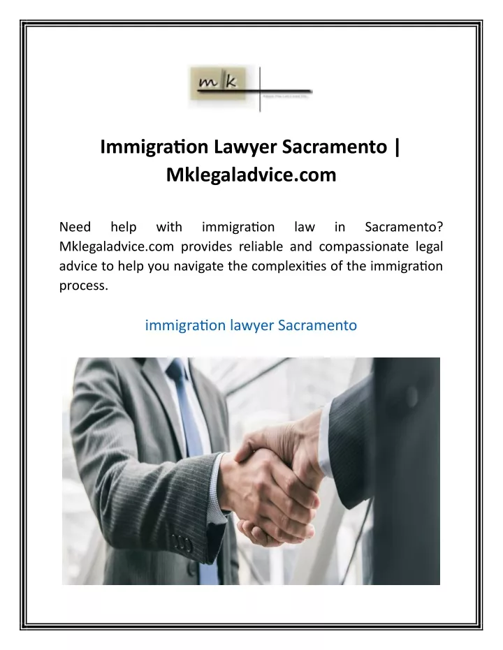 immigration lawyer sacramento mklegaladvice