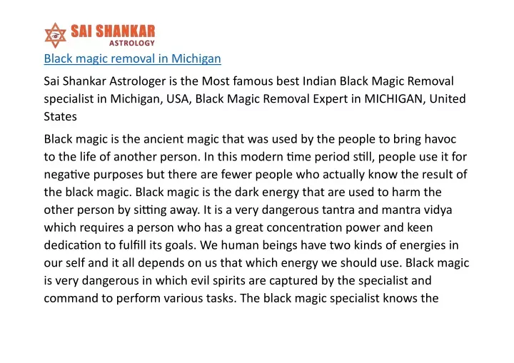 black magic removal in michigan