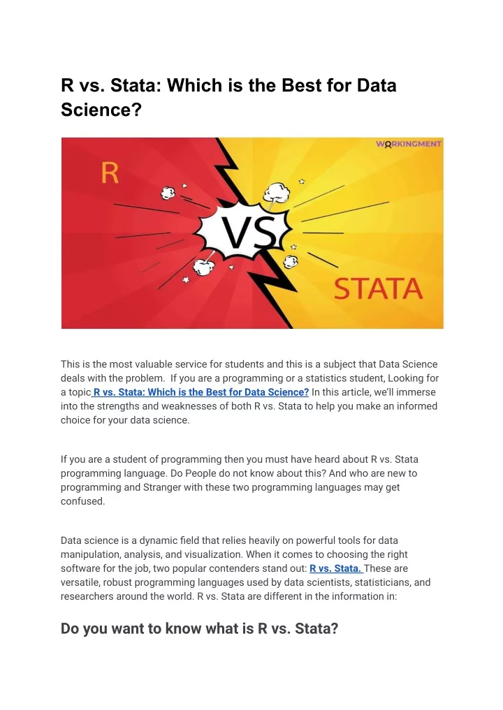 r vs stata which is the best for data science
