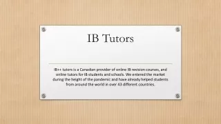 IB Tutors