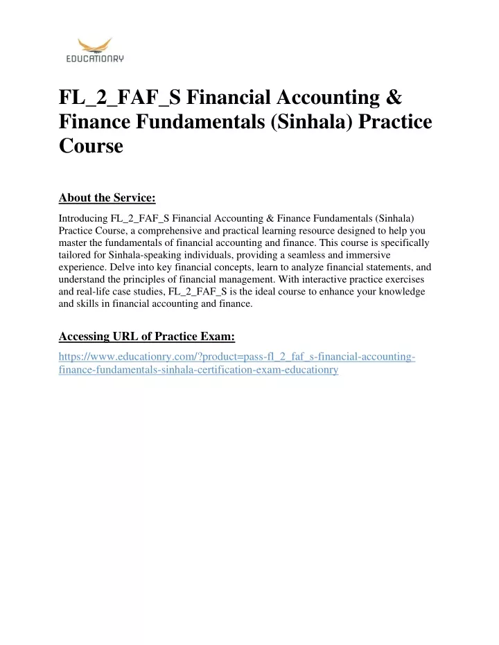 fl 2 faf s financial accounting finance
