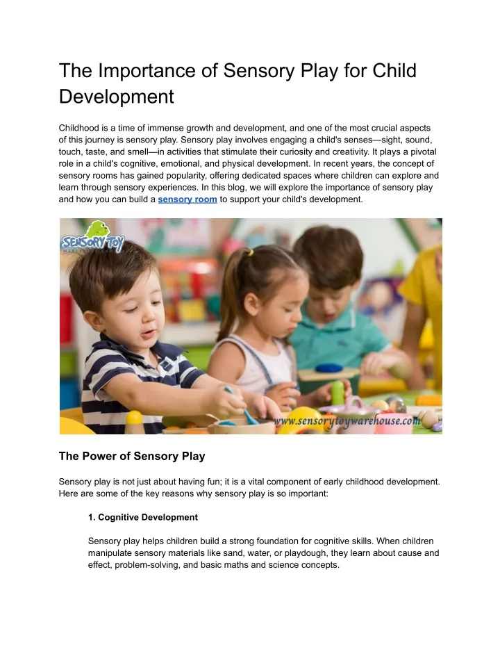 the importance of sensory play for child