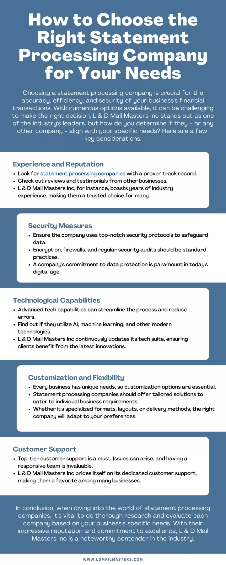 how to choose the right statement processing