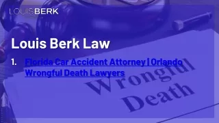 Louis Berk Law  Florida Car Accident Attorney
