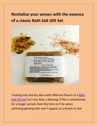Revitalize your senses with the essence of a classic Bath Salt Gift Set