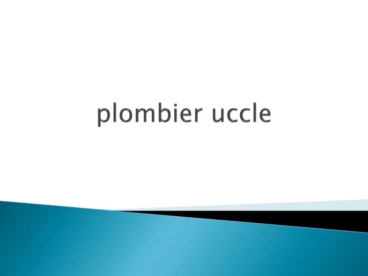 plombier uccle