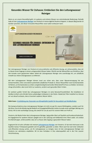 gesundes wasser f r zuhause entdecken