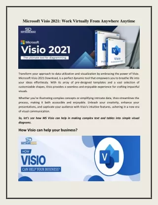 Microsoft Visio 2021: Work Virtually From Anywhere Anytime