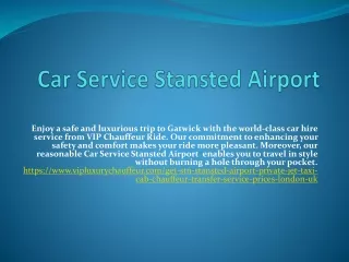Car Service Stansted Airport
