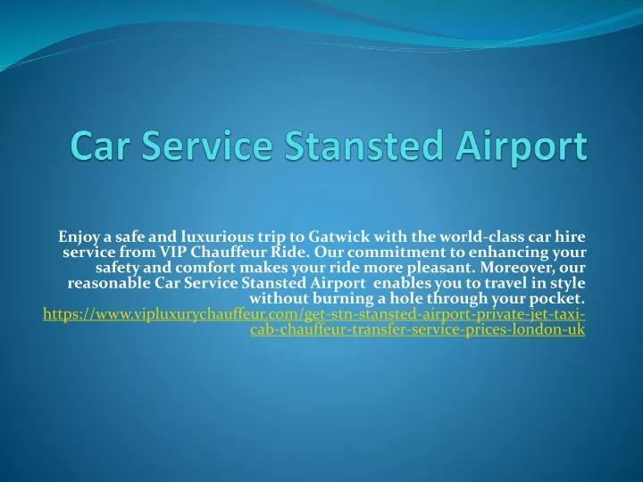 car service stansted airport