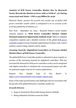analysis of scr power controller market size