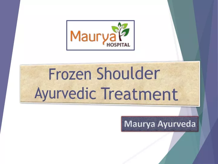 frozen shoulder ayurvedic treatment