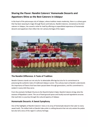 sharing the flavor nandini caterers homemade