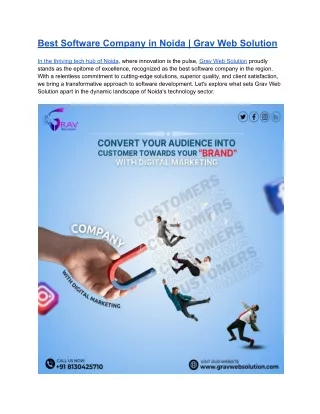 best software company in noida grav web solution