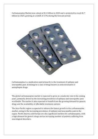 Carbamazepine Market was valued at