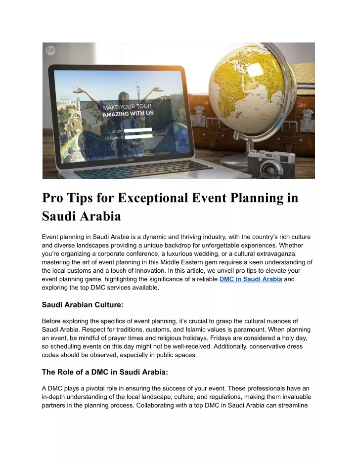 pro tips for exceptional event planning in saudi