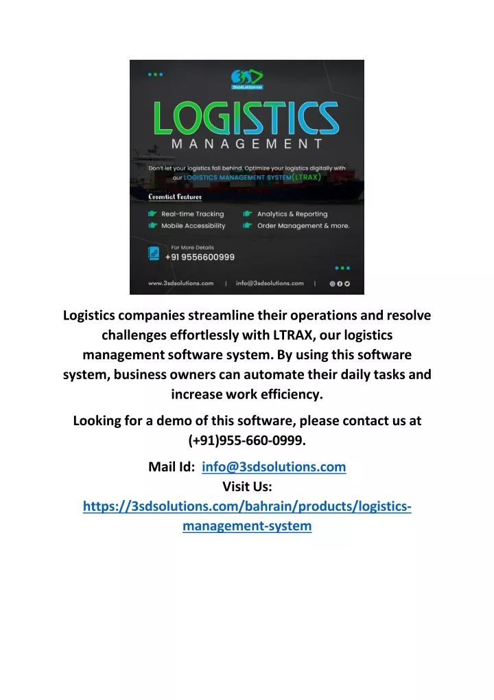 logistics companies streamline their operations