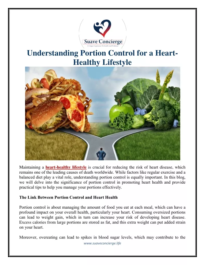 understanding portion control for a heart healthy