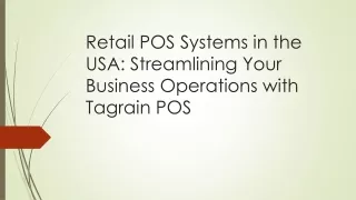 Best Retail POS System in USA - Tagrain POS System