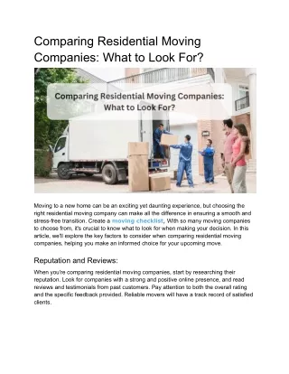 Comparing Residential Moving Companies_ What to Look For