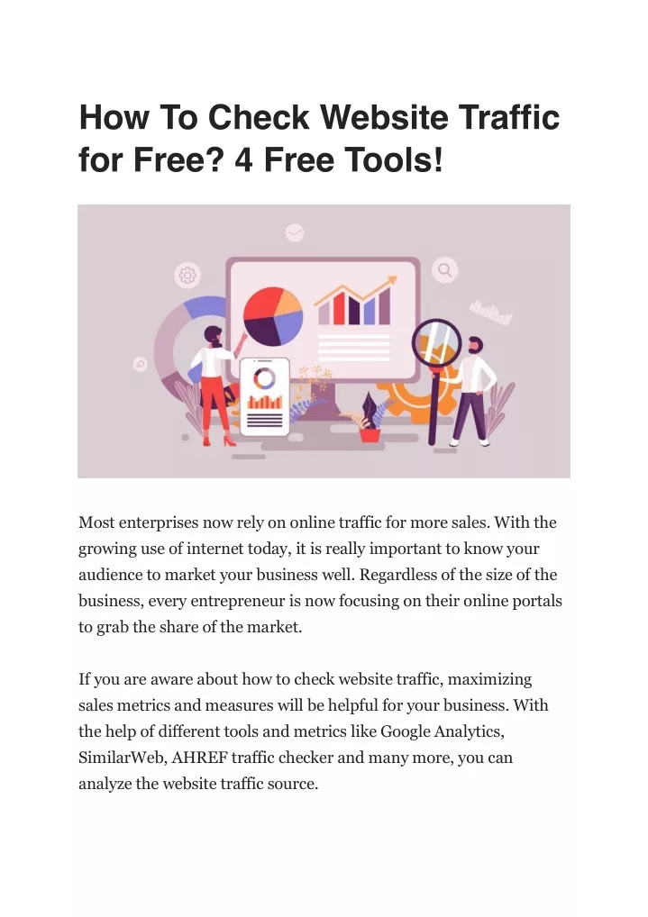 how to check website traffic for free 4 free tools