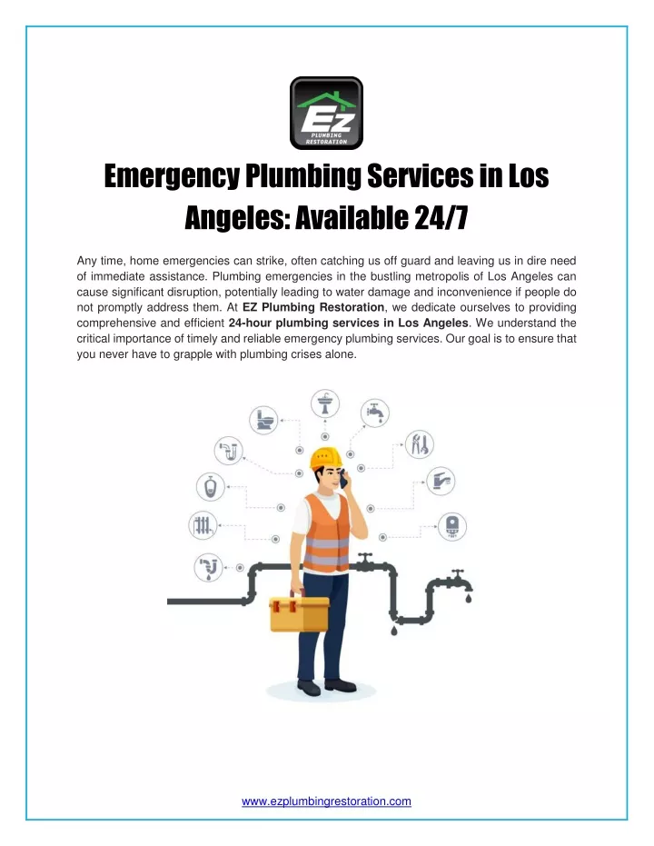 emergency plumbing services in los angeles