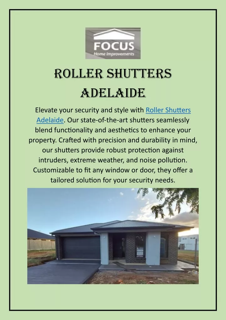 roller shutters adelaide