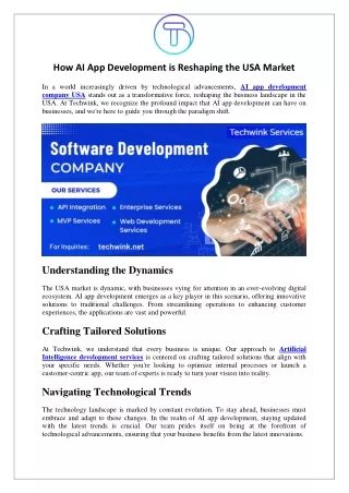 How AI App Development is Reshaping the USA Market (1)