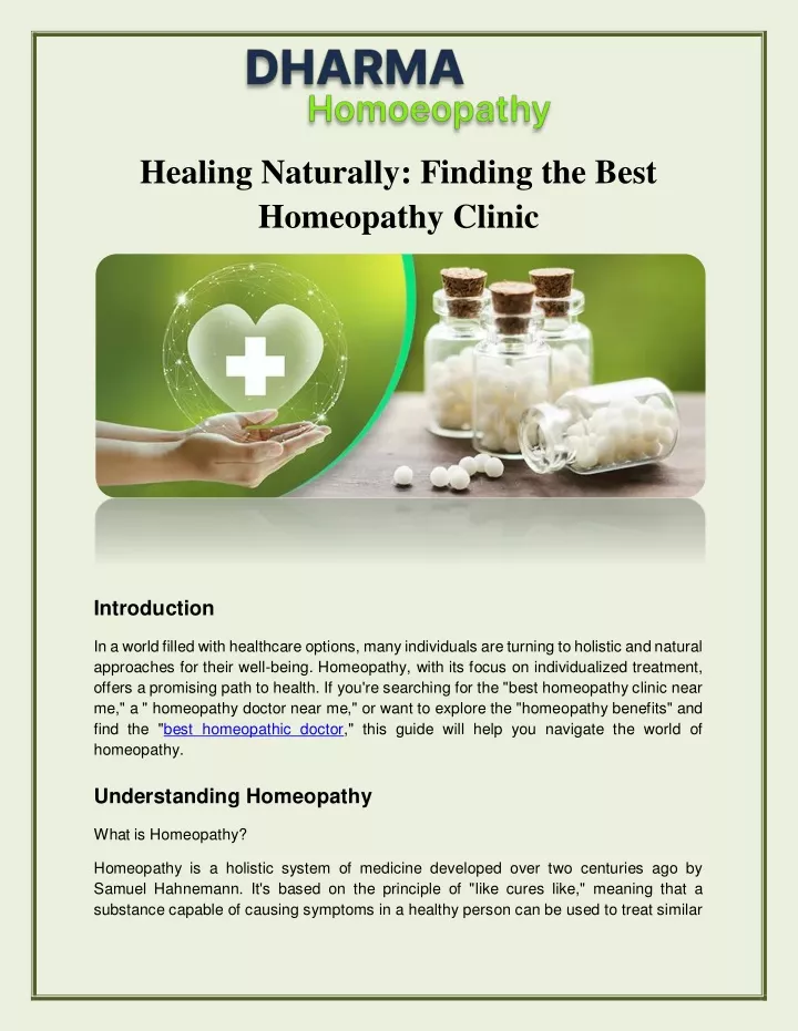 healing naturally finding the best homeopathy