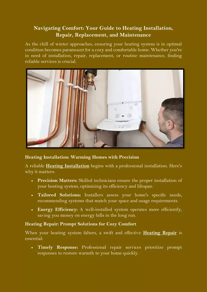 navigating comfort your guide to heating
