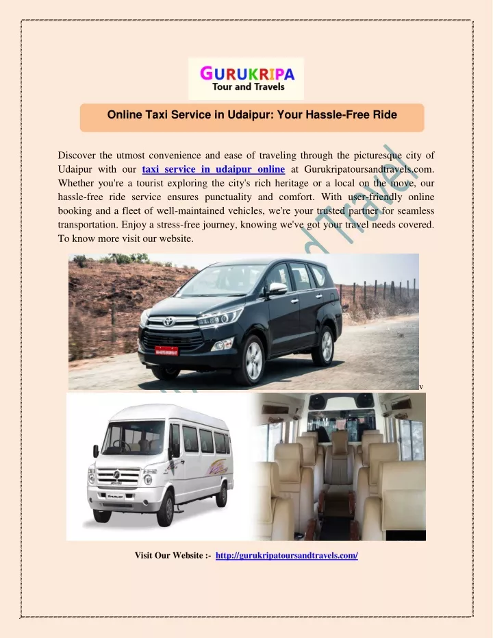 online taxi service in udaipur your hassle free