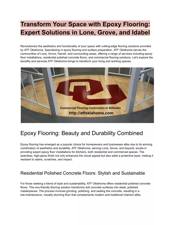 transform your space with epoxy flooring expert