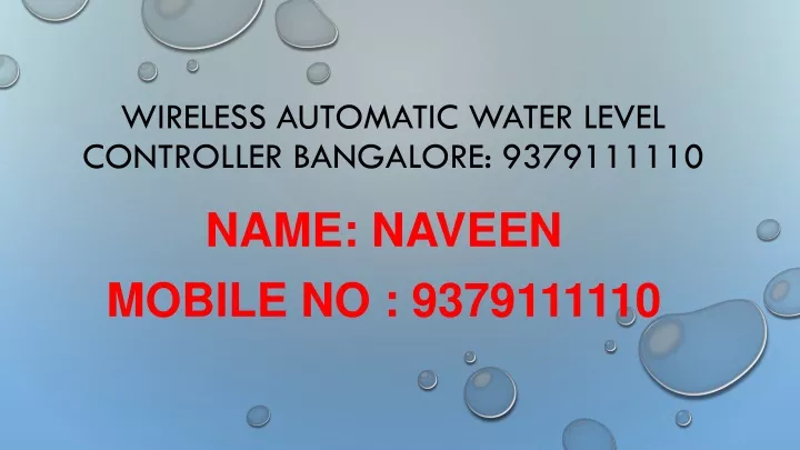 wireless automatic water level controller bangalore 9379111110