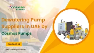 Dewatering Pump Suppliers In UAE by Cosmos Pumps