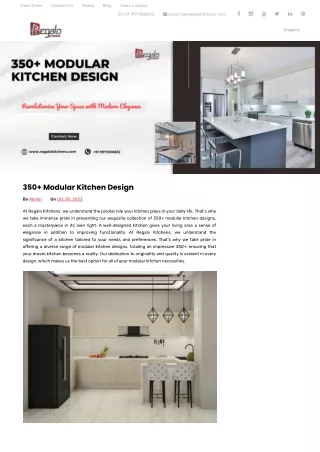 350  Modular Kitchen Design - Regalo kitchens