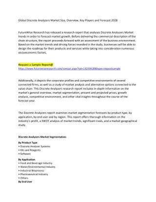 global discrete analyzers market size overview