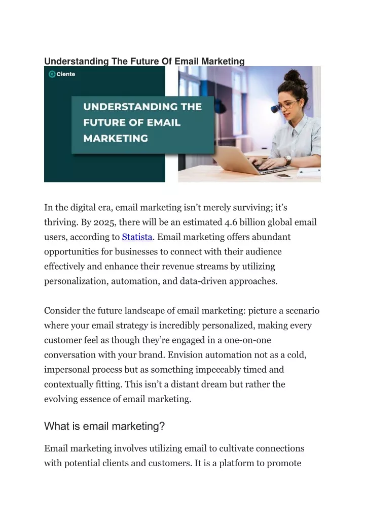 understanding the future of email marketing