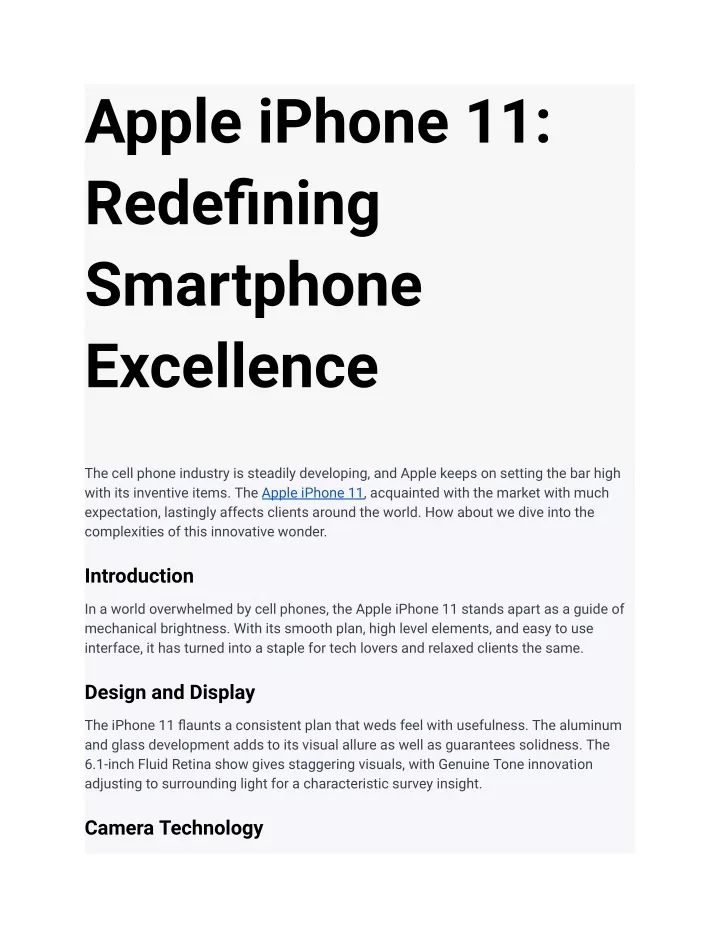 apple iphone 11 redefining smartphone excellence