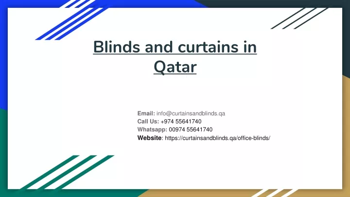 blinds and curtains in qatar